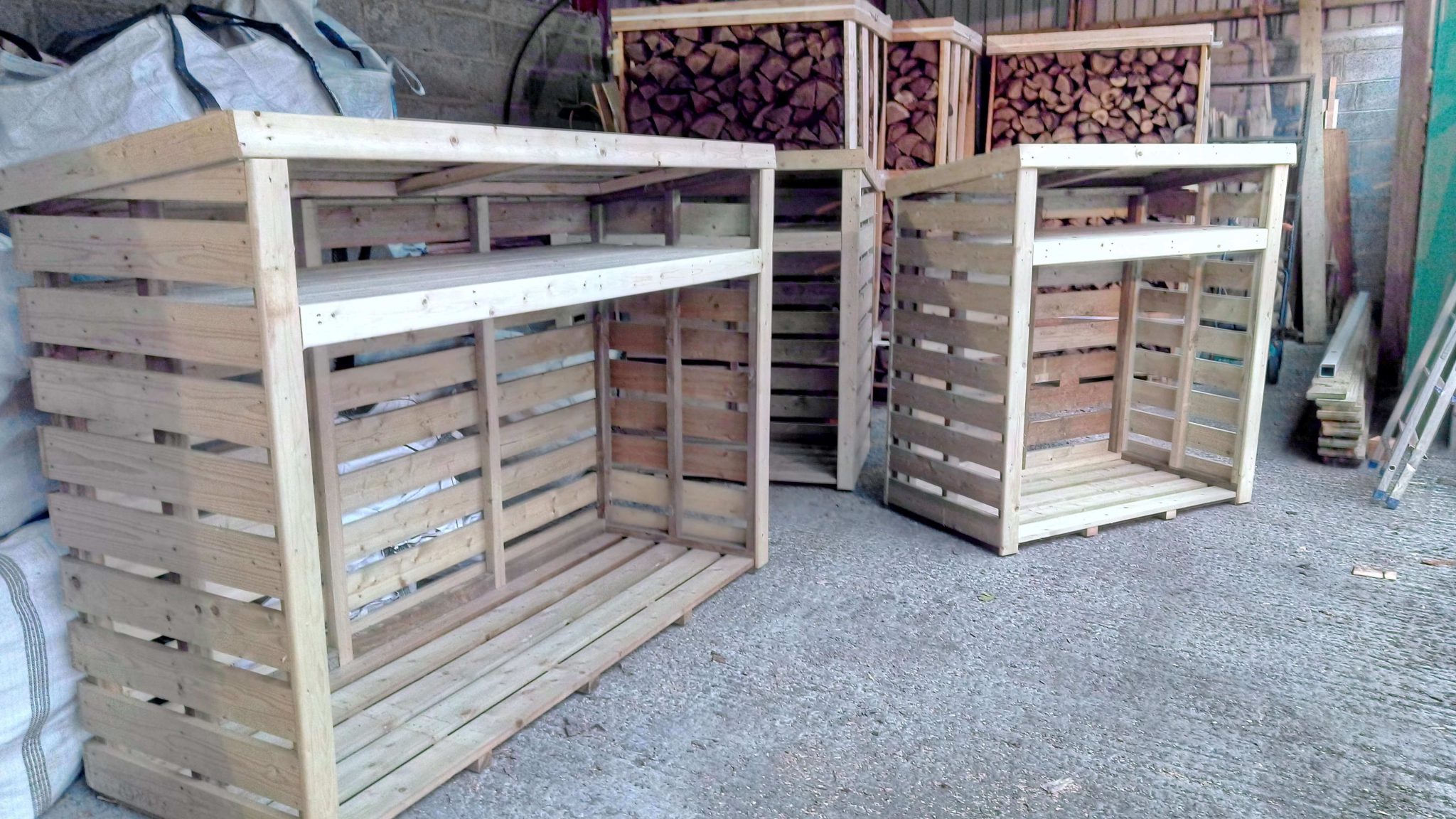 Single Log Storage Box ( Fits 1 Tonne + Kindling) Wicklow Wood Fuels